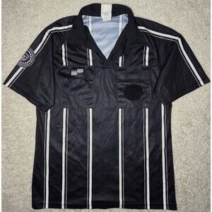 Official Sports U.S. Referee Soccer Jersey Polo Black/White Adult M & L